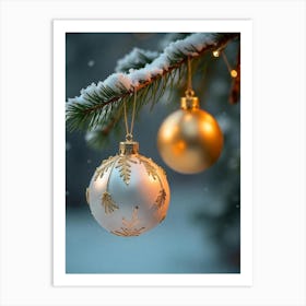 Christmas Ornaments 7 Art Print