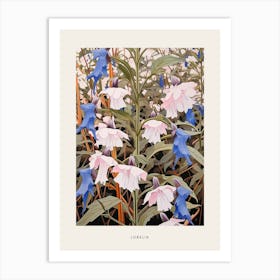 Flower Illustration Lobelia 1 Poster Art Print