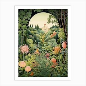 Giardino Botanico Alpino Di Pietra Corva Italy Henri Rousseau Style 2  Art Print