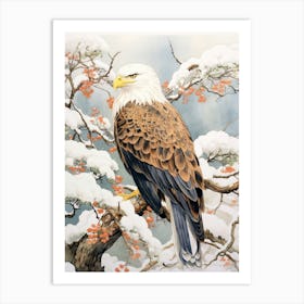 Winter Bird Painting Bald Eagle 2 Art Print
