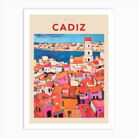 Cadiz Spain 2 Fauvist Travel Poster Art Print