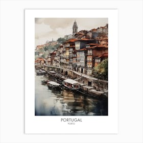 Porto, Portugal 3 Watercolor Travel Poster Art Print