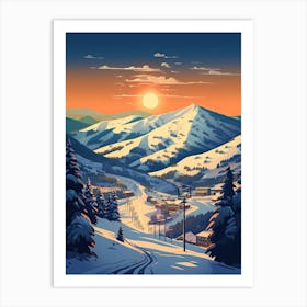 Park City Mountain Resort   Utah, Usa, Ski Resort Illustration 2 Simple Style Art Print