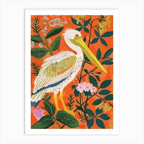 Spring Birds Pelican 5 Art Print