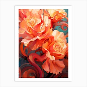 Nouveau Roses Art Print