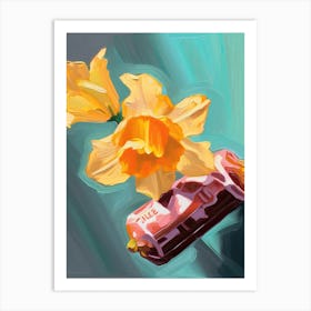A Daffodil Oil Painting 4 Art Print