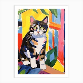 Painting Of A Cat In Ravenna Italy Art Print