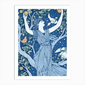 Woman In A Tree Art Print