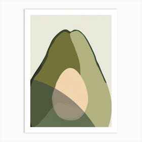 Avocado Close Up Illustration 2 Art Print