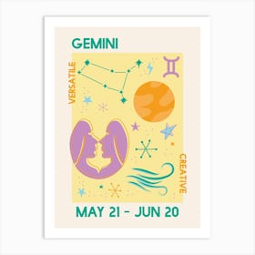 Gemini Zodiac Art Print