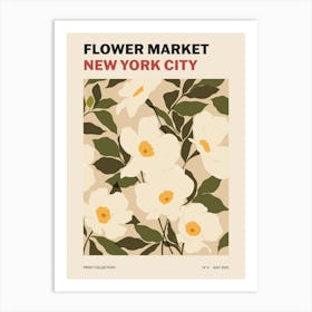 New York City Flower Market Art Print