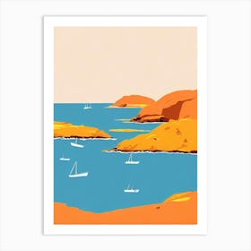 Lucky Bay Australia Midcentury Art Print