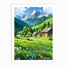 Alpine Landscape 1 Art Print