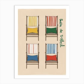 Beach Chairs 1 Art Print