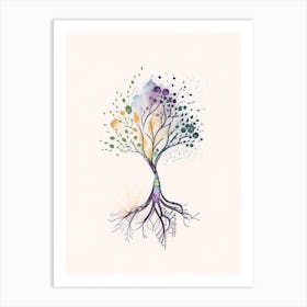 Family Tree Symbol Minimal Watercolour Art Print