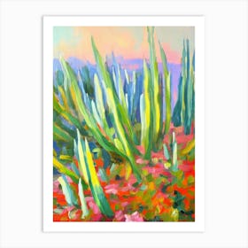 Candelabra Cactus 3 Impressionist Painting Art Print