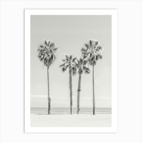 Three Palm Trees On The Beach 4 Art Print