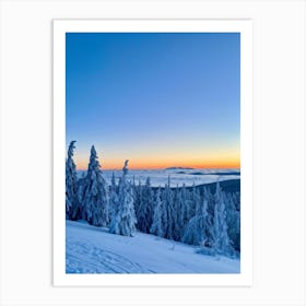 A Winter Scenario At The Heart Of The Arctic Where Pines And Wilderness Blend With The Serene Hues (7) Art Print