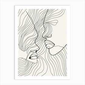 Minimalist Portrait Studies Woman Line 9 Art Print