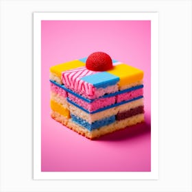 Photographic Abstract Batternberg Cake Pop Art Art Print