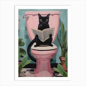 Reading Cat Art Print