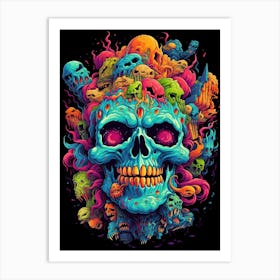 Skull Skull Skull Skull Skull Skull Skull Skull Skull Art Print