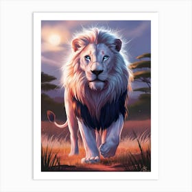 White Lion Art Print