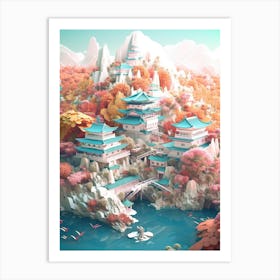 Asian Village 1 Art Print