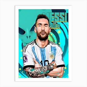 Messi The Alien Art Print