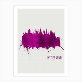 Hyderapad India City Purple Art Print