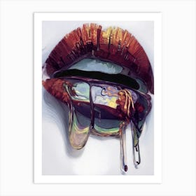 Smelting Lips Art Print