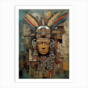 Tribal Kaleidoscope: Fusion of Colors in Indigenous Craftsmanship Art Print