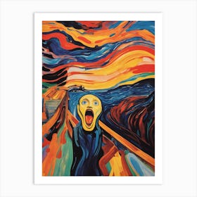 The Scream - Digital Abstraction 1 Art Print