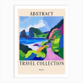 Abstract Travel Collection Poster Mayotte 1 Art Print