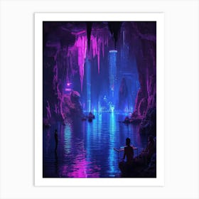 Futuristic Caves Art Print