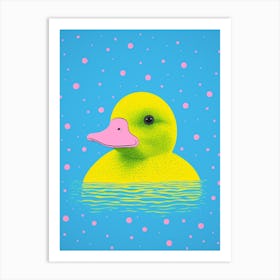 Geometric Circle Duckling 3 Art Print