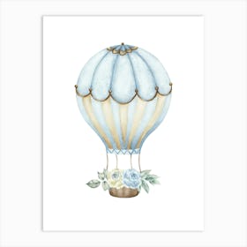 Hot Air Balloon Kids and Nursery 1 Art Print