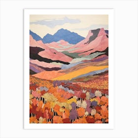 Mount Bierstadt United States 2 Colourful Mountain Illustration Art Print