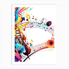 Colorful Music Background 4 Art Print