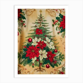 Christmas Tree 29 Style William Morris Art Print