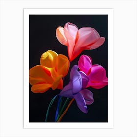 Bright Inflatable Flowers Cyclamen 1 Art Print