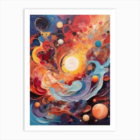 Planets And Stars Art Print