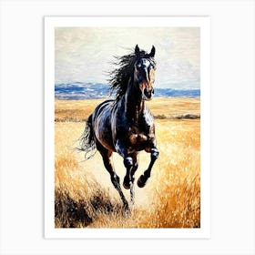 Horse Galloping Art Print