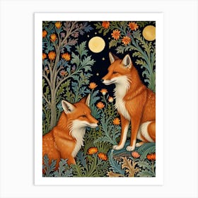 William Morris Foxes In The Moonlight Art Print