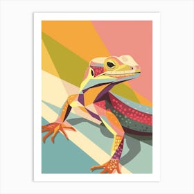 Gecko Abstract Modern Illustration 4 Art Print