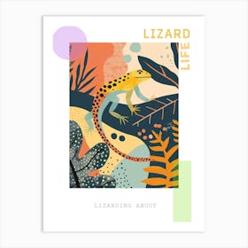 Lizard Abstract Modern Illustration 2 Poster Art Print