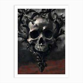 Skull And Vines Art Print