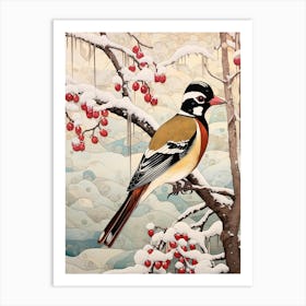 Bird Illustration Wood Duck 1 Art Print