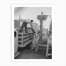 Unloading Bottled Drinks From Truck, National Rice Festival, Crowley, Louisiana By Russell Lee Art Print