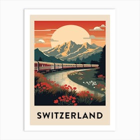 Vintage Travel Poster Switzerland 6 Art Print